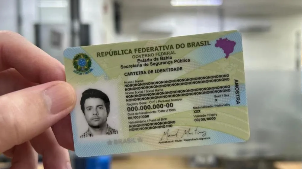 Versão inédita da novo RG em cartão plástico está disponível em Salvador, Simões Filho e Camaçari; veja como agendar por ligação