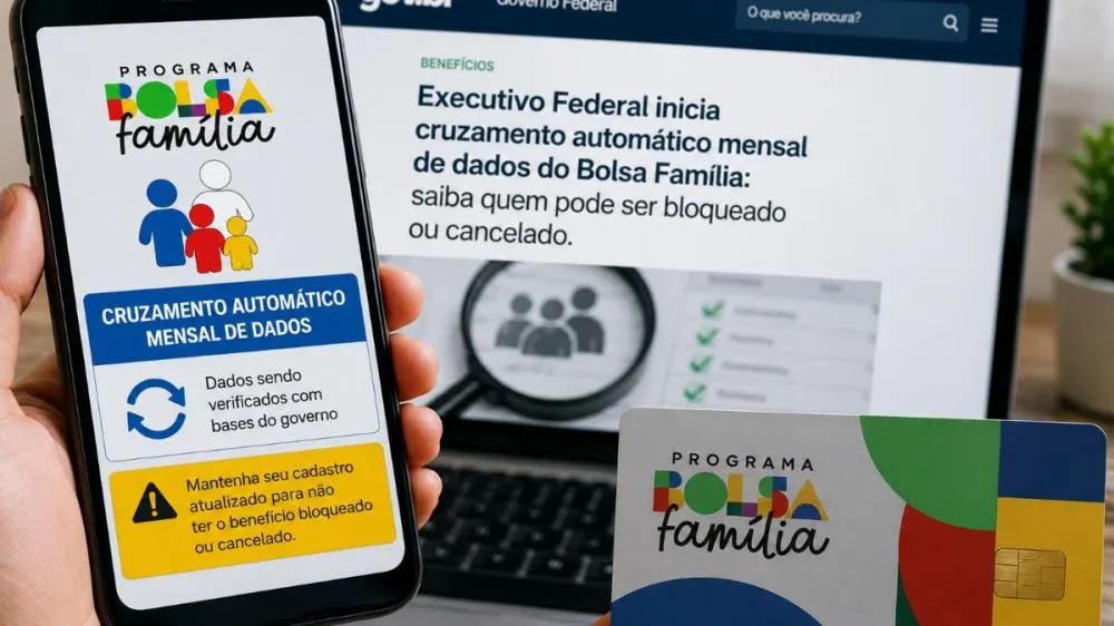 Executivo Federal inicia cruzamento automático mensal do Bolsa Família; saiba quem pode ser bloqueado ou cancelado