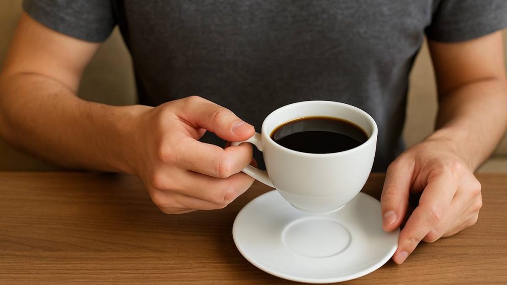 coração quando você toma Café Preto
