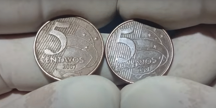 Moeda de 5 centavos pode valer até R$ 5 mil