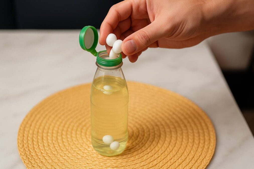 É por isso que estão colocando naftalina dentro do vinagre