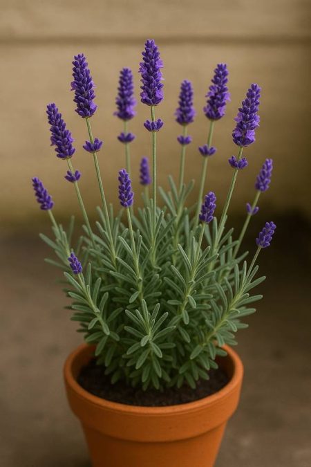 Lavanda no vaso para espantar escorpiões