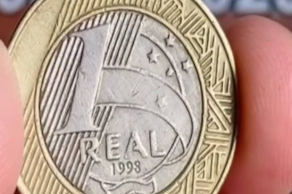 Uma moeda rara de 1 real