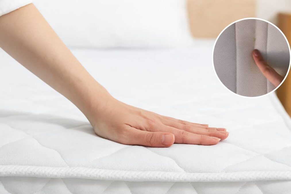 Mulher limpando o colchão - Truque caseiro da vovó