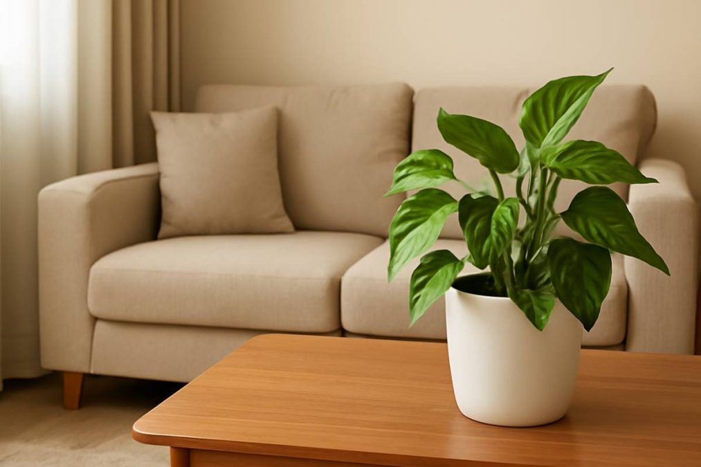 planta que atrai dinheiro na sala da casa