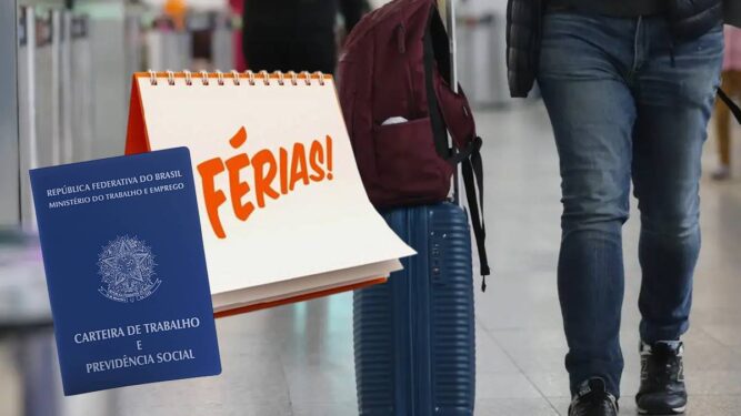 Trabalhado indo viajar apos tirar férias parceladas