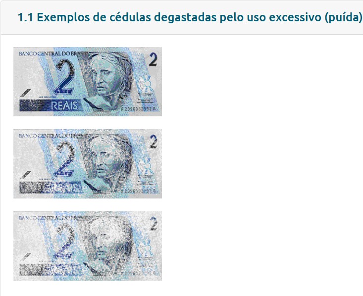 cédula dinheiro desgastado de R$ 2 reais