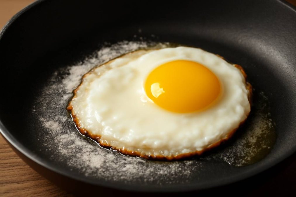 ovos fritos na frigideira