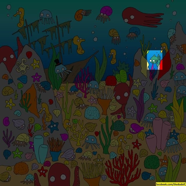 Desafio visual: Encontre o único peixe na água