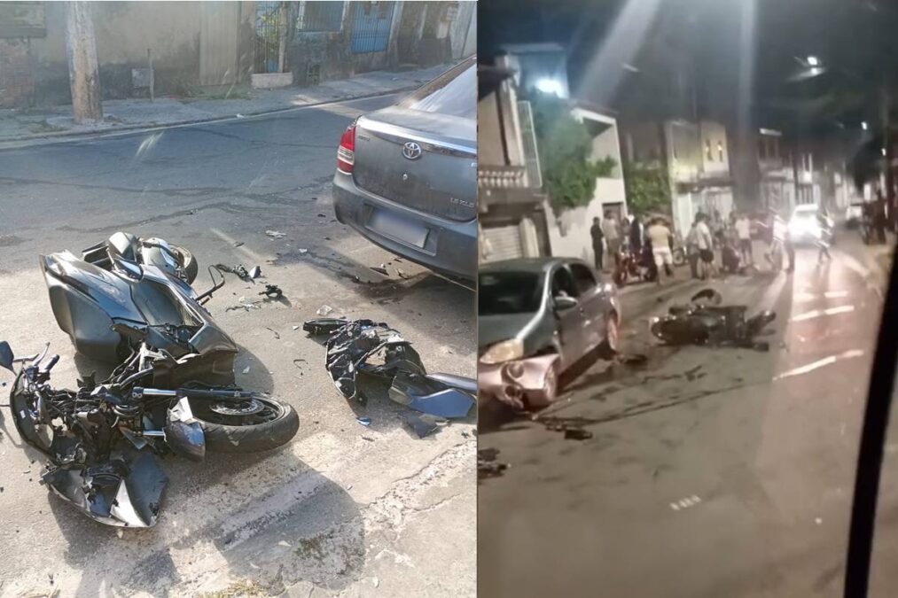 Simões Filho: duas mulheres batem moto de frente com carro no bairro KM 25