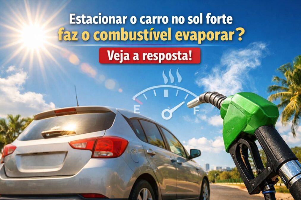 Carro no sol após colocar combustível