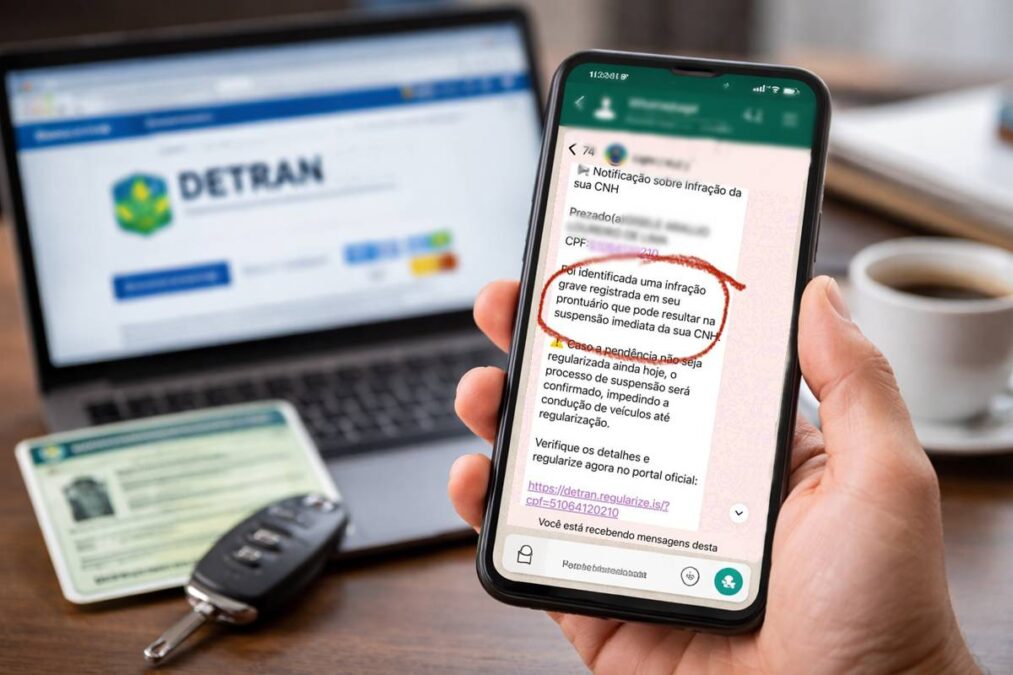Detran alerta motoristas WhatsApp