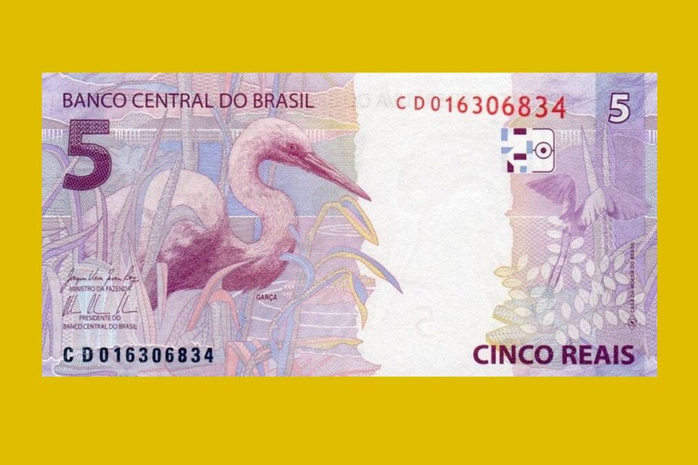Nota rara cedula de R$ 5
