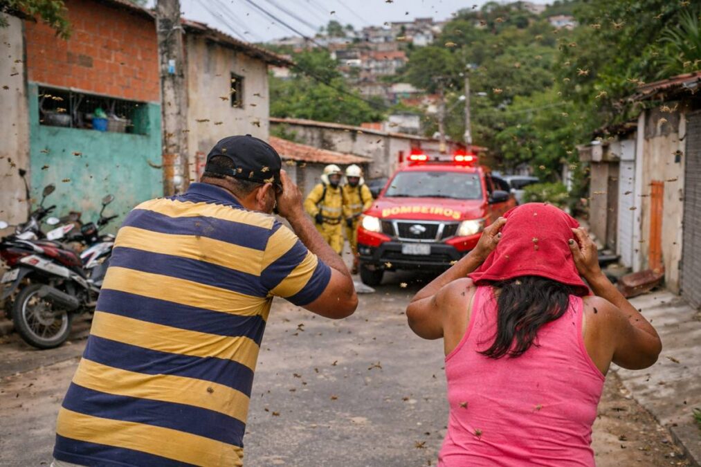 Ataque de abelhas em Simões Filho