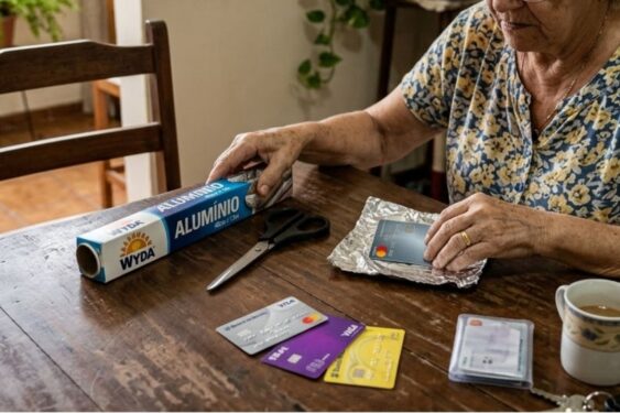 Você deve embrulhar cartões de crédito em papel alumínio para sua segurança