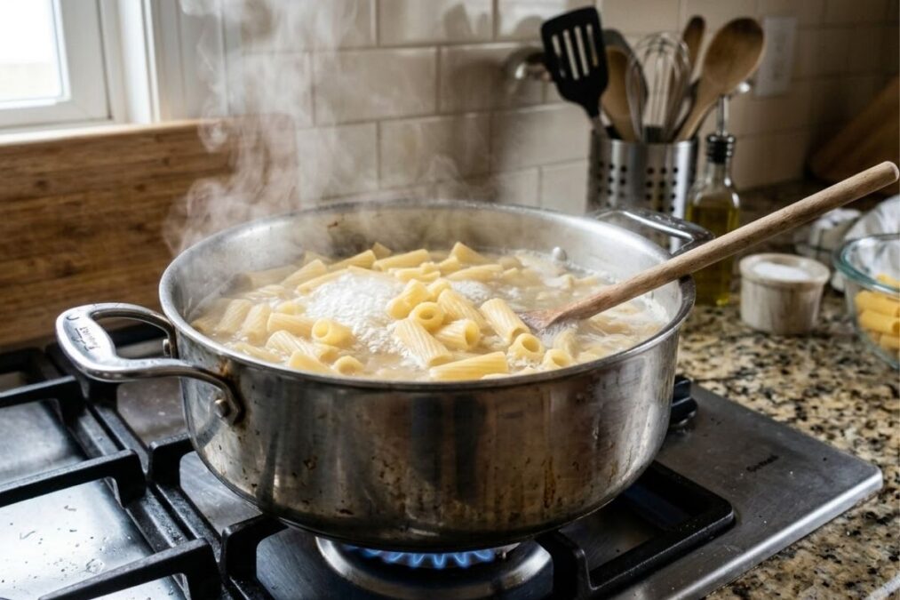 cozinhar macarrão corretamente
