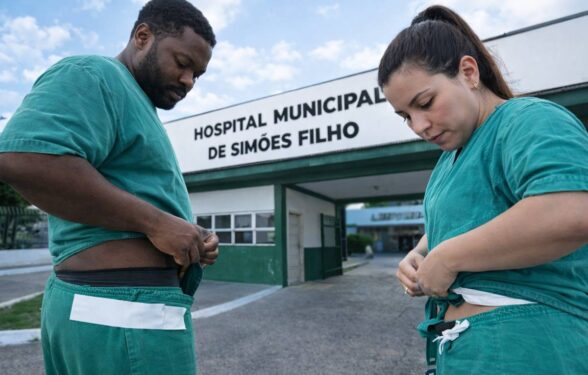 Funcionários denunciam caos no Hospital de Simões Filho: “Não pagaram o retroativo e estamos amarrando fardas na cintura para trabalhar”