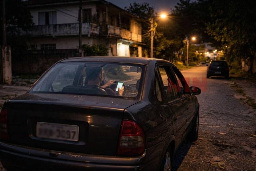 Motorista pega passageiro bêbado, entra em bairro com a luz interna do carro apagada e quase perde a vida em Simões Filho