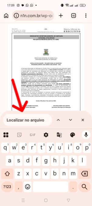 Passo a passo para pesquisar 