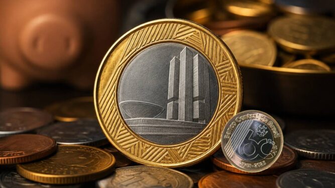 Moeda comemorativa de R$ 1 do Banco Central começa a sumir dos trocos e impressiona colecionadores